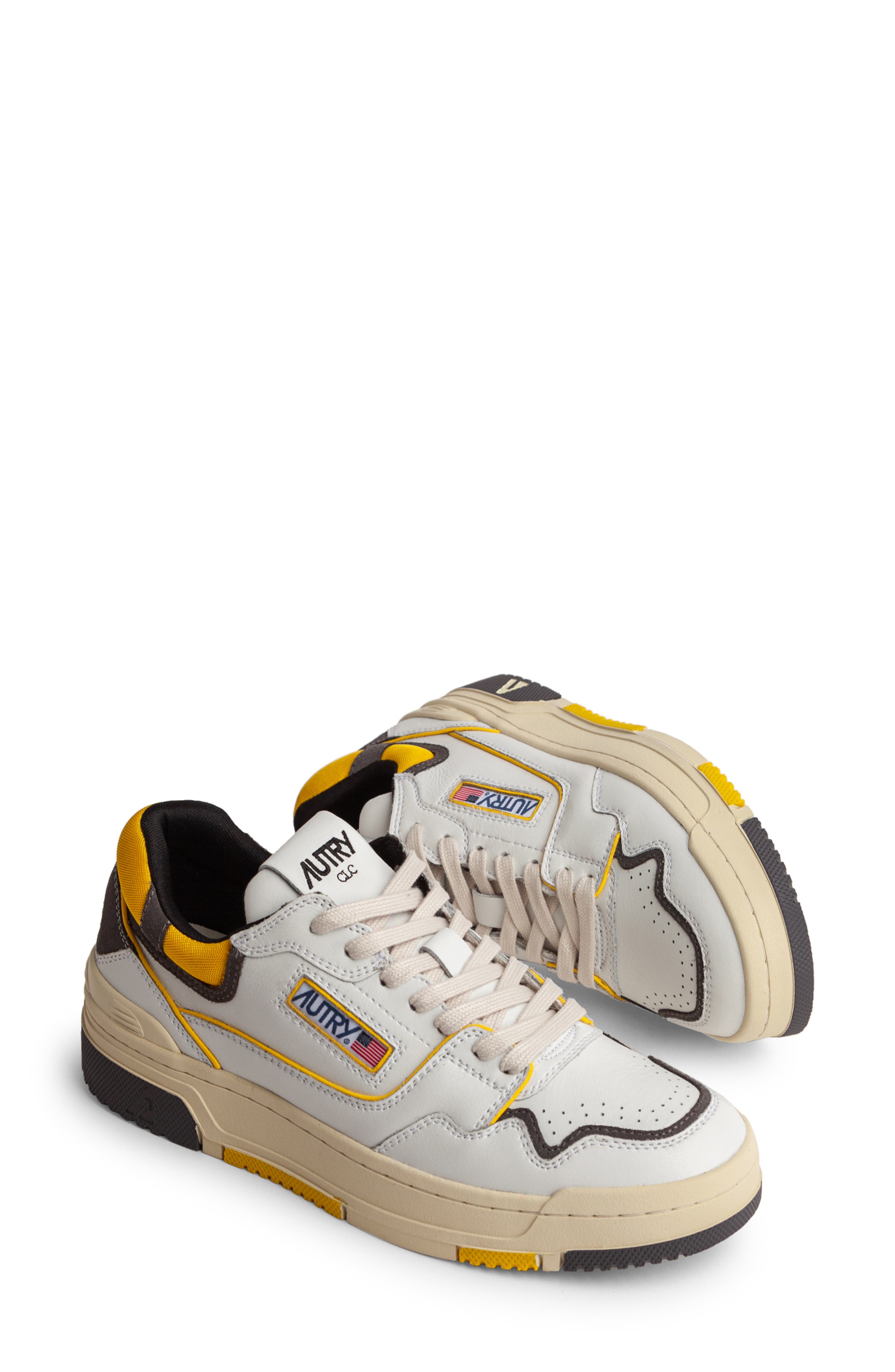 AUTRY CLC Low Top Sneaker, Alternate, color, Mult/Mat Wht/Gr/Yl