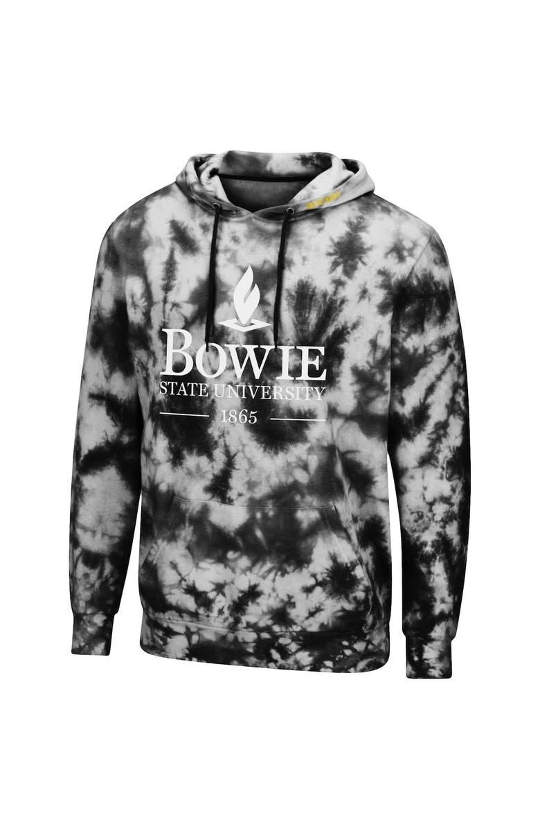 COLOSSEUM Men's Colosseum Black Bowie State Bulldogs Tie-Dye Pullover Hoodie, Alternate, color, 
