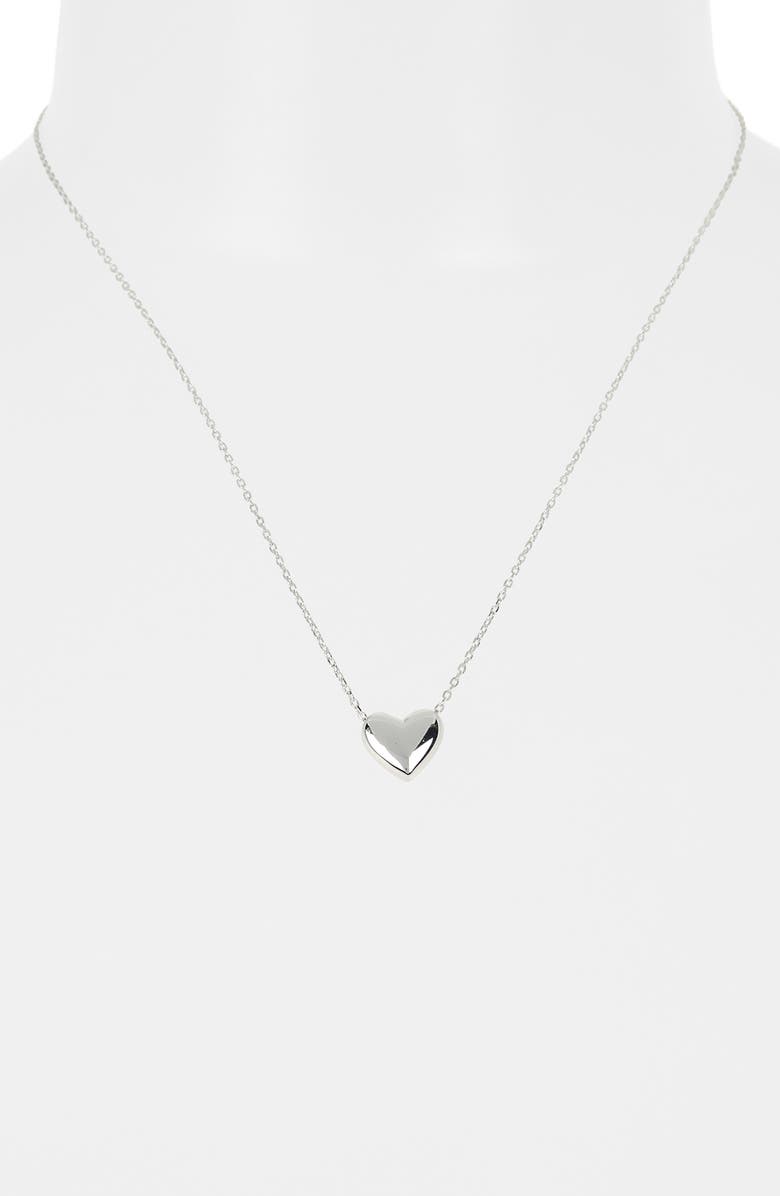 Argento Vivo Sterling Silver Bubble Heart Pendant Necklace, Alternate, color, Silver