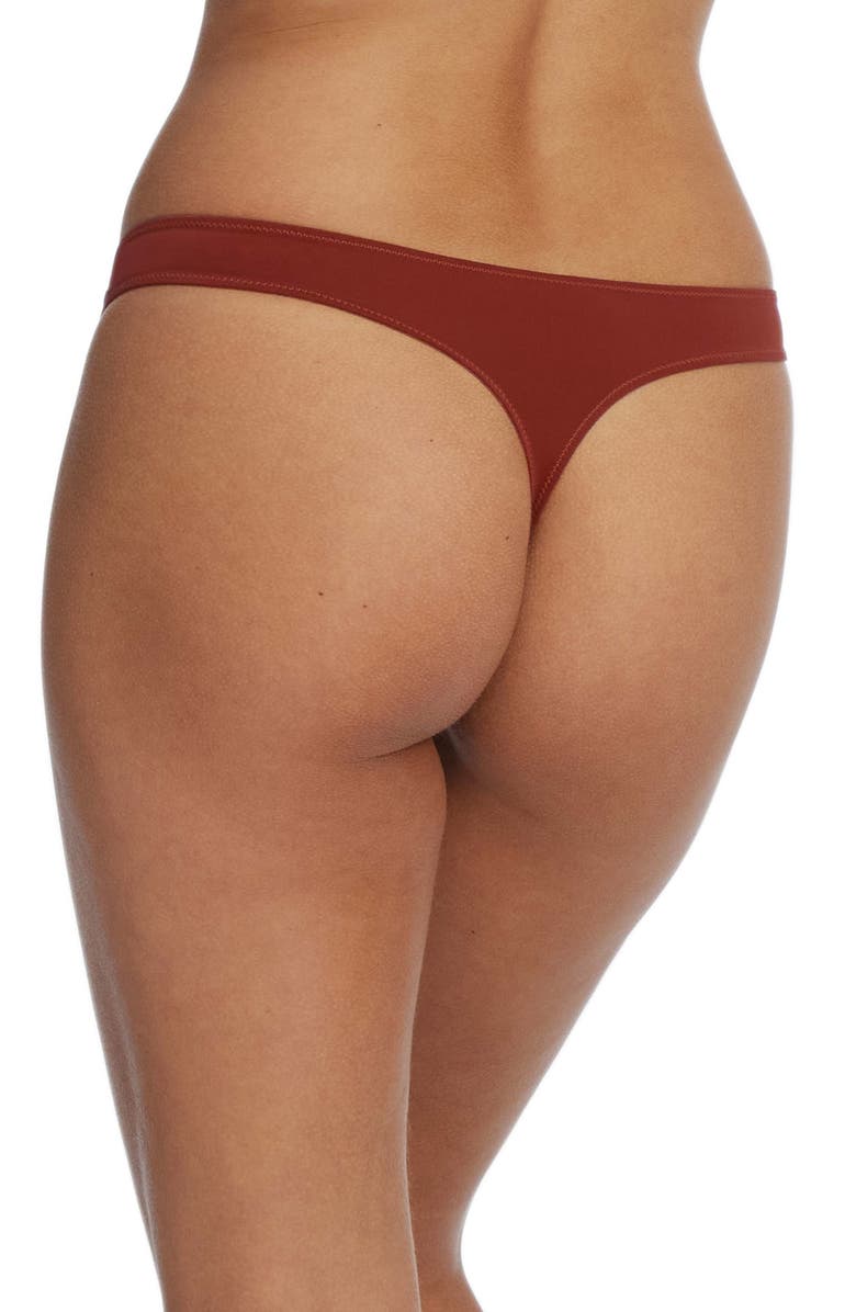 Skarlett Blue Entice Thong, Alternate, color, Clay/ Nylon