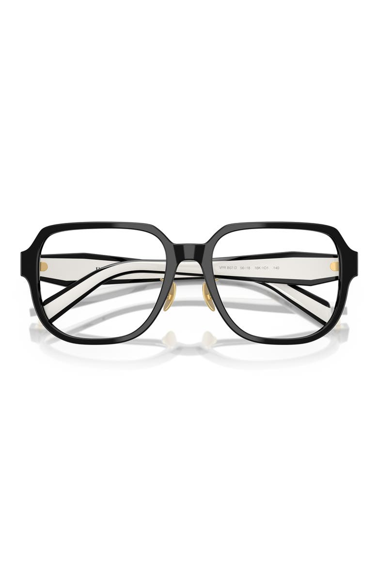 56mm Pillow Optical Glasses, Alternate, color, BLACK