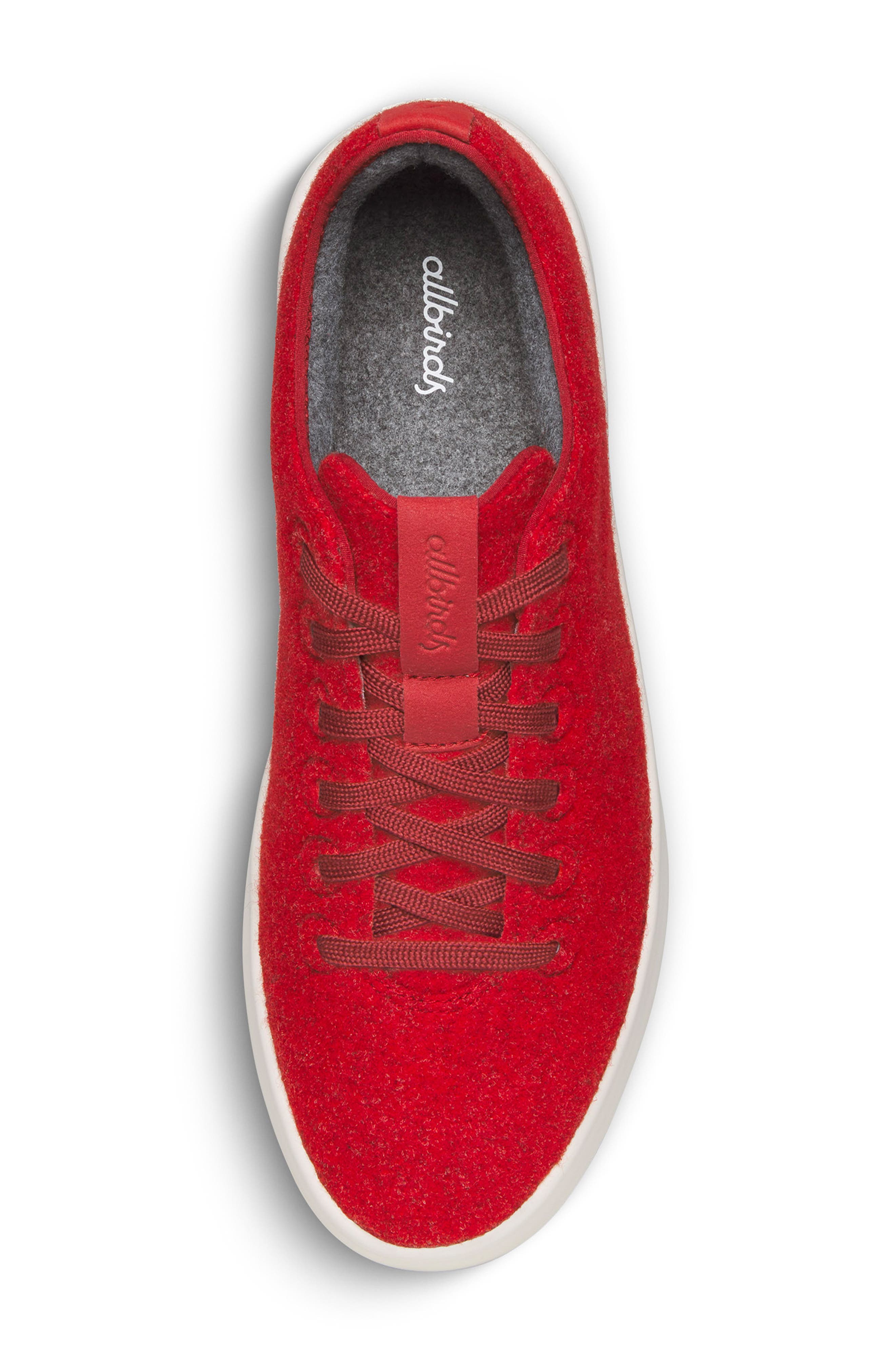 Wool Cruiser Sneaker, Alternate, color, POPPY RED/ NATURAL WHITE