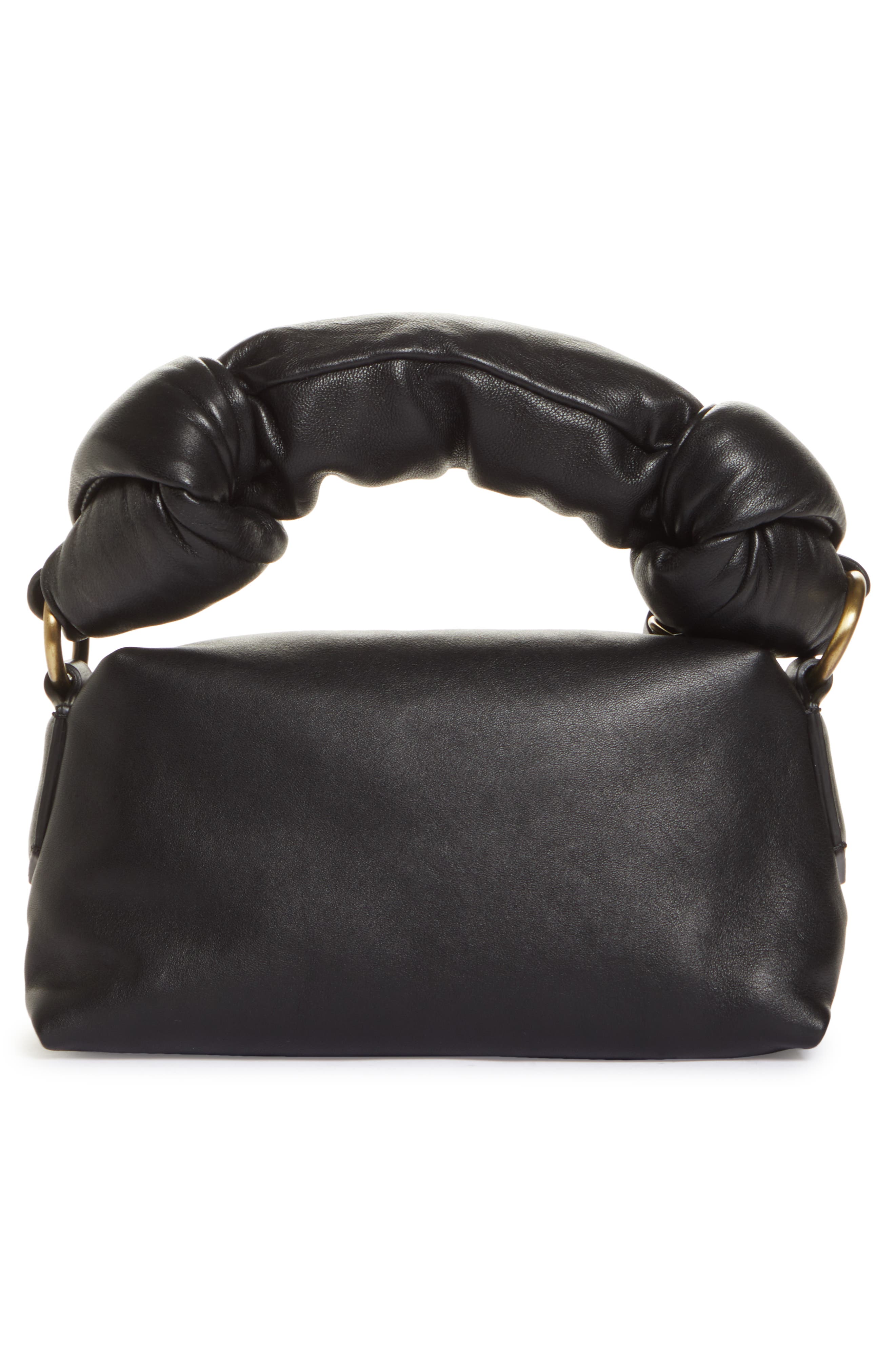 Dries Van Noten Knot Handle Leather Shoulder Bag, Alternate, color, 