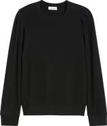 Loveappella Pleated Long Sleeve Brushed Jersey Top