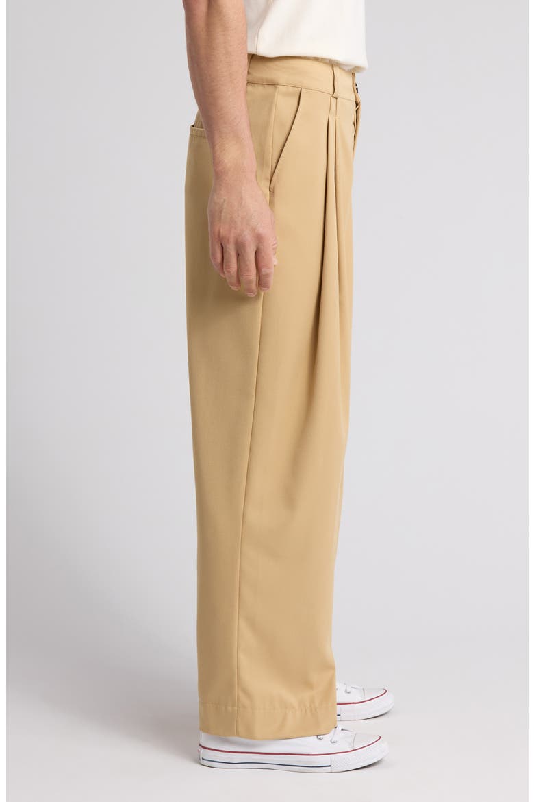 Courtyard Pleated Wide Leg Pants, Alternate, color, KHAKI