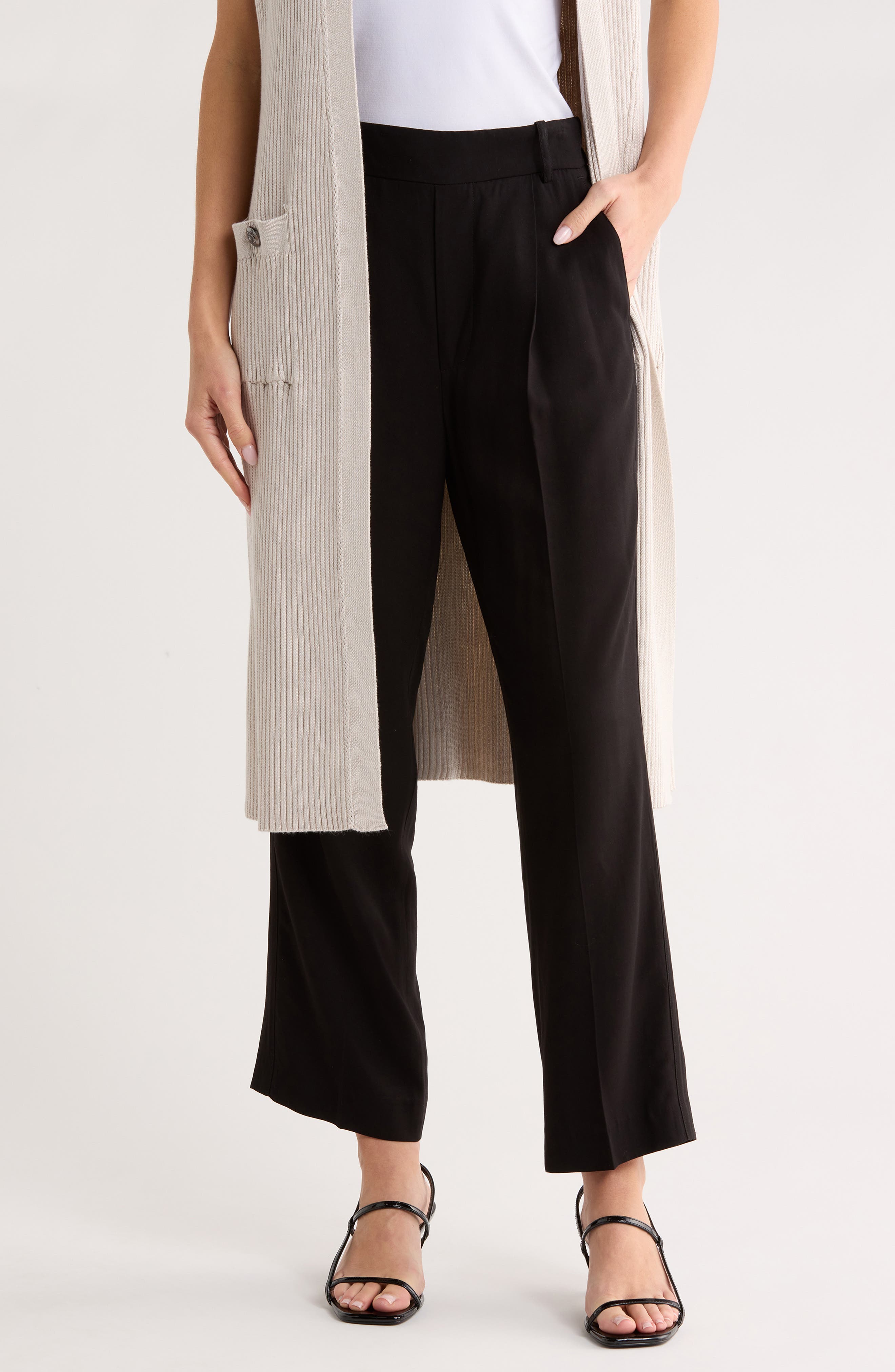 ELIE ELIE TAHARI Pleated Cropped Pants