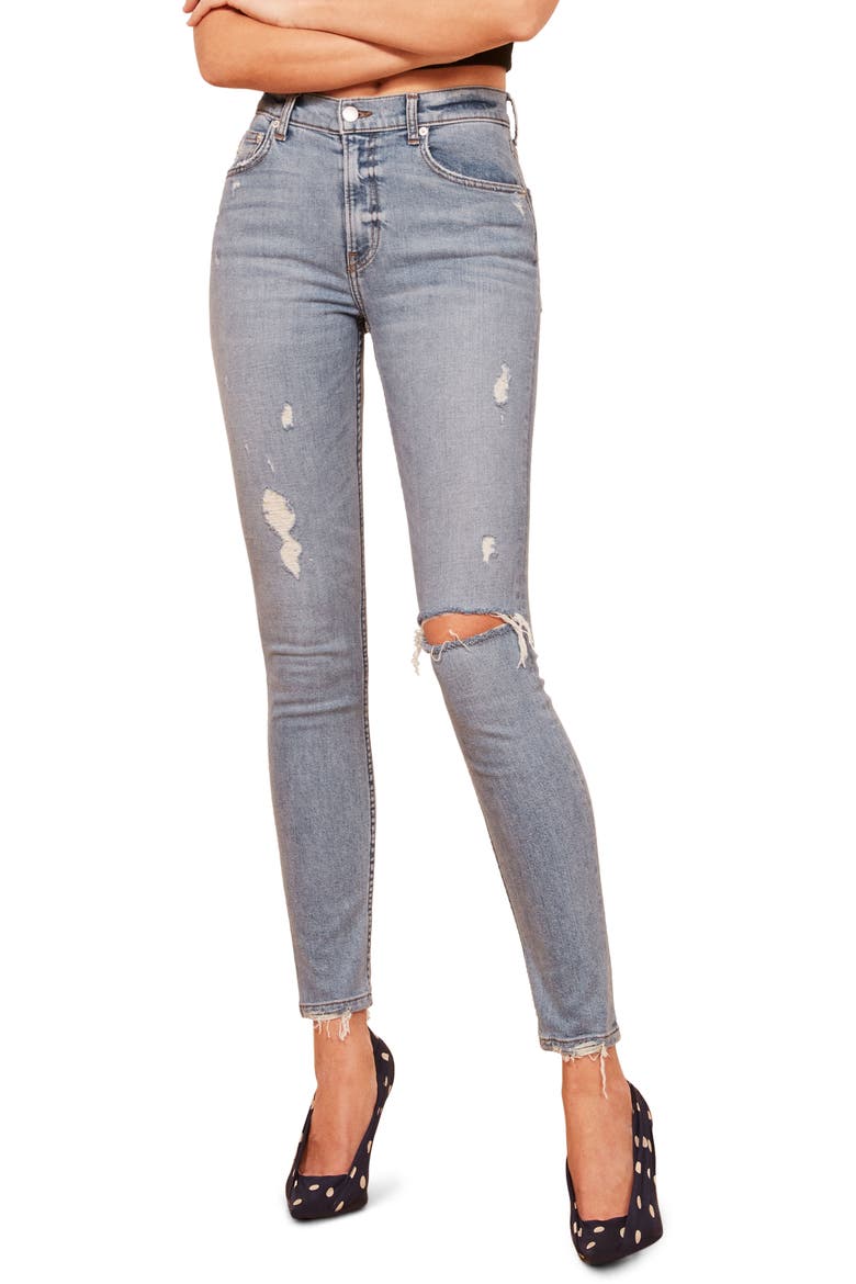 High & Skinny Jeans, Main, color, MAUI
