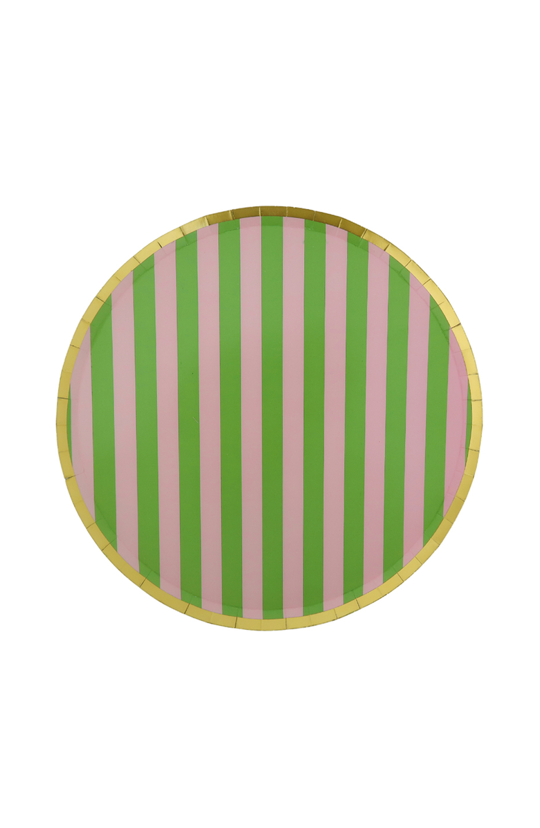 Jollity 
Co. Camp Bachelorette Stripe Dinner Plates, Main, color, Assorted Pre-Pack