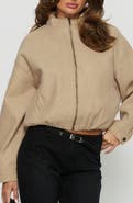 Princess Polly Chayden Cropped Bomber Jacket