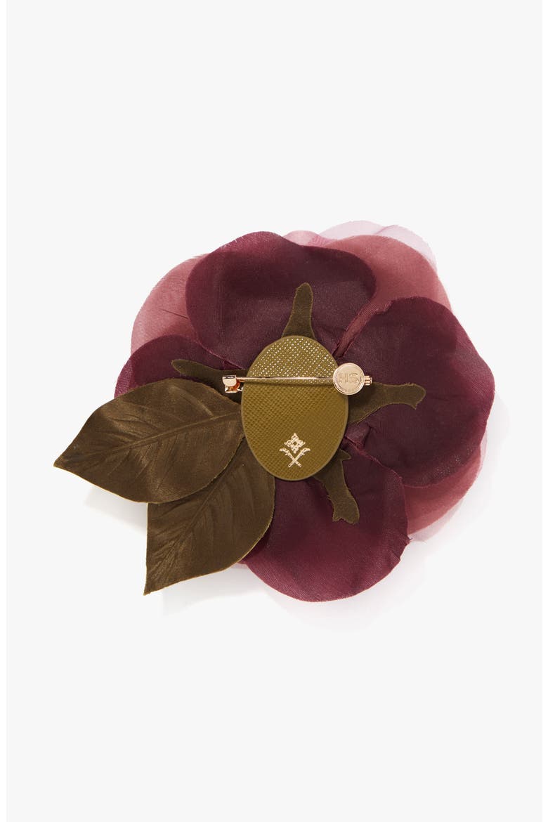 The Mauve Open Rose Floral Brooch, Alternate, color, Mauve