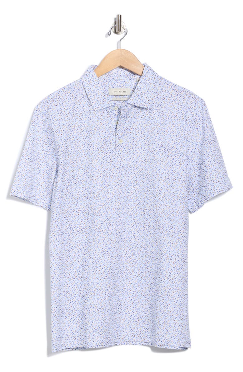 Bugatchi Victor Short Sleeve 8-Way Stretch OoohCotton<sup>®</sup> Knit Polo, Alternate, color, Sand