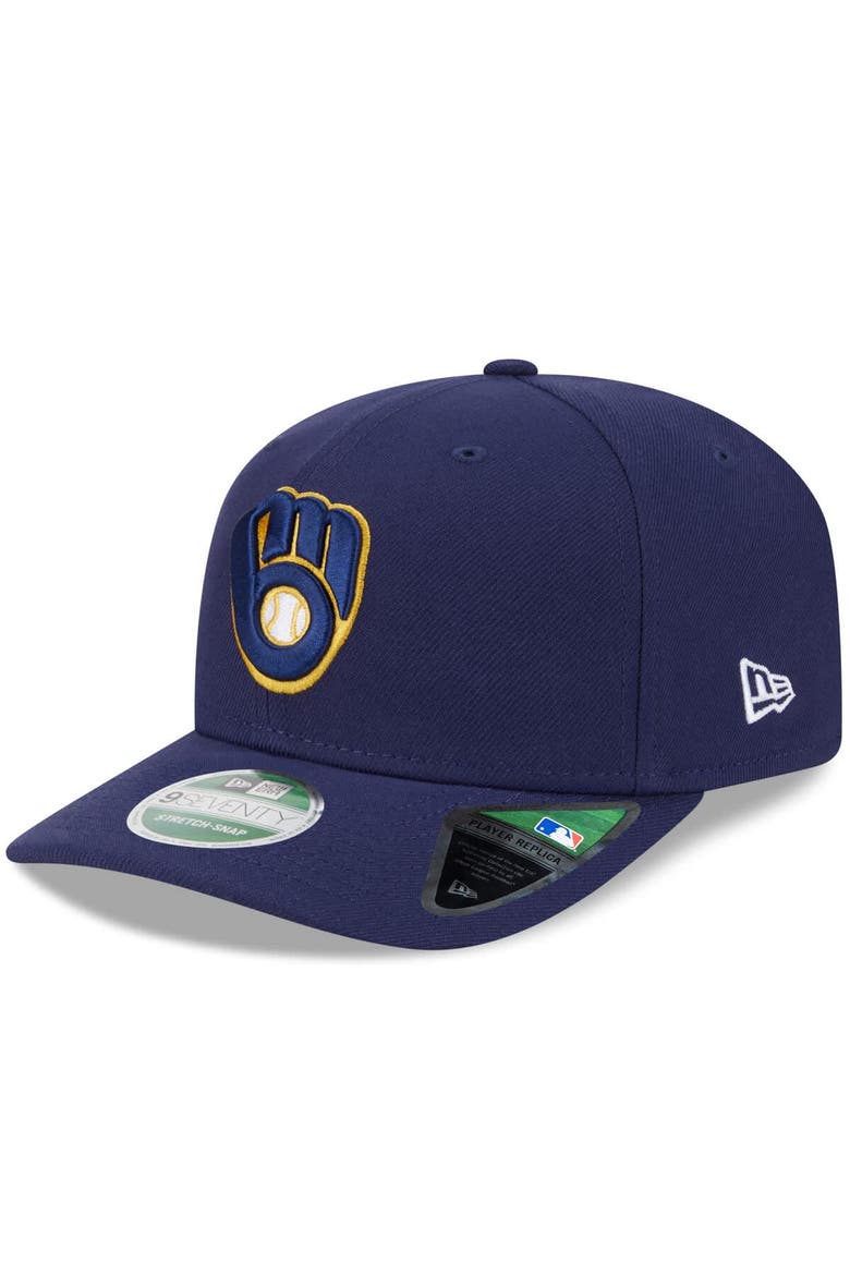 Men's New Era  Navy Milwaukee Brewers Player Replica 9SEVENTY Adjustable Hat, Main, color, Navy
