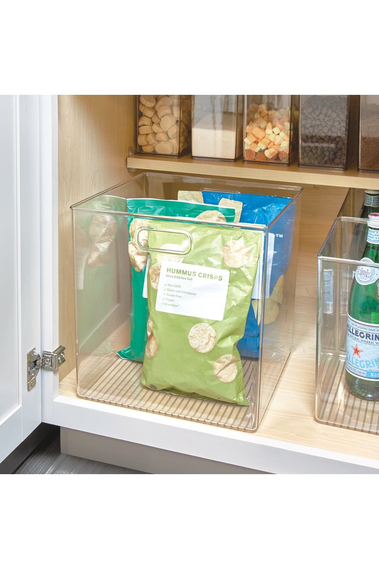Linus Large Cube Storage Bin with Handles, Set of 2, Clear, Alternate, color, Clear