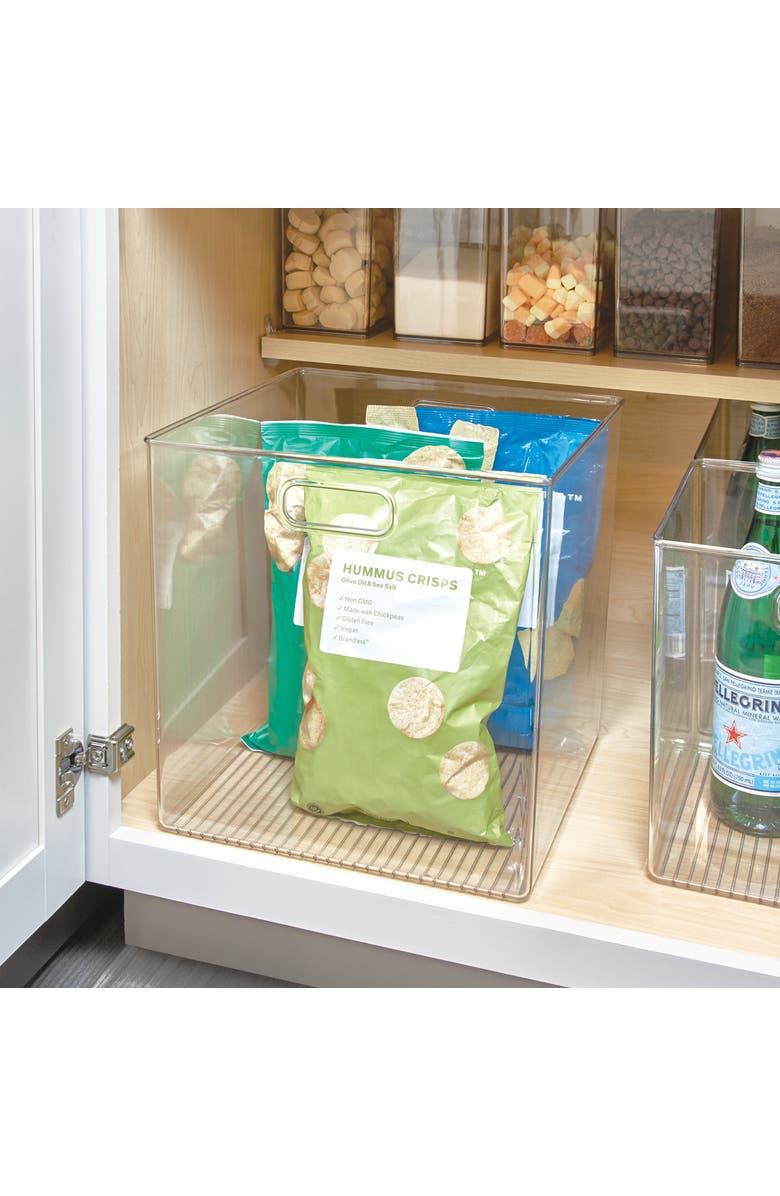 iDesign Linus Large Cube Storage Bin with Handles, Set of 2, Clear, Alternate, color, Clear