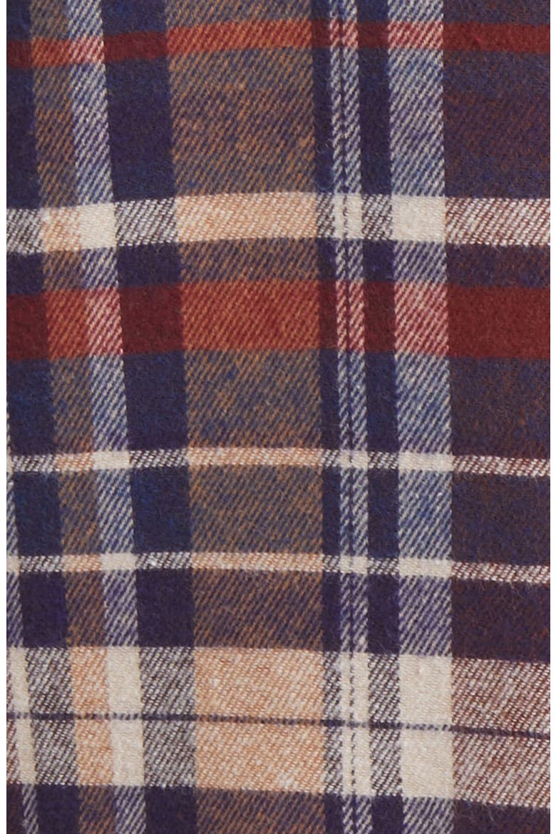 Illinois Plaid Cotton Flannel Button-Up Shirt, Alternate, color, NAVY CHECK