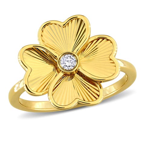 Diamond Accent Flower Ring 10k