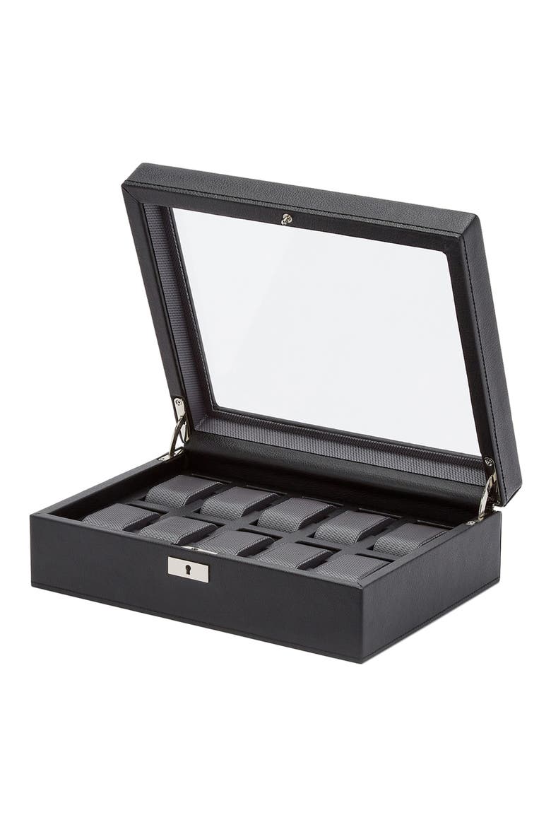 Viceroy 10-Piece Watch Box, Alternate, color, BLACK