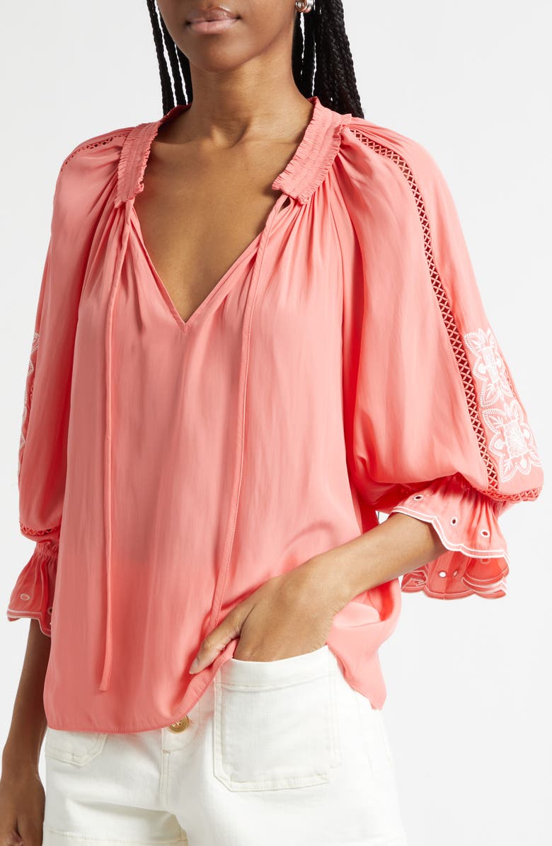 Ramy Brook Cindy High Waist Denim Shorts, Alternate, color, White