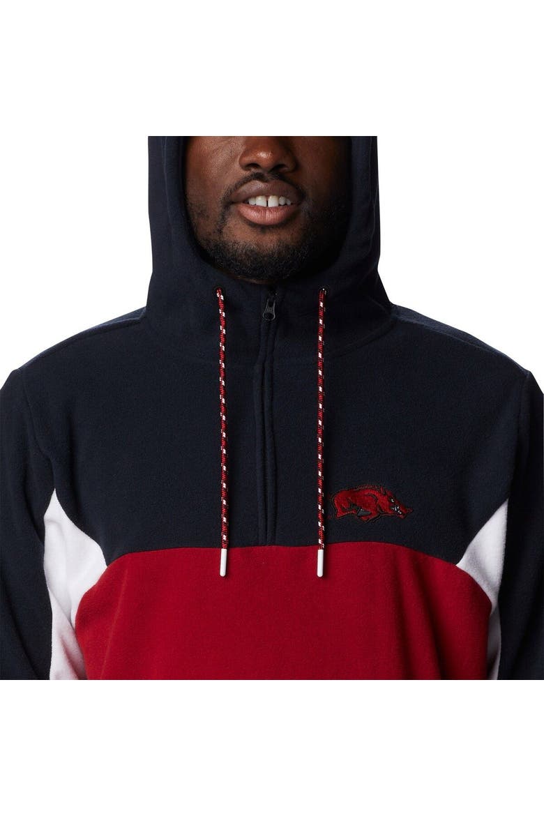 Men's Columbia Cardinal Arkansas Razorbacks Lodge Quarter-Zip Hoodie, Alternate, color, Cardinal