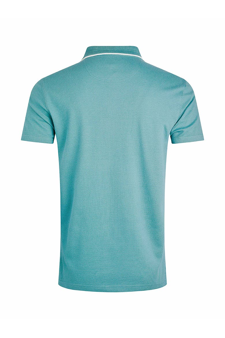 Powell Textured Polo Shirt, Alternate, color, Mineral Blue