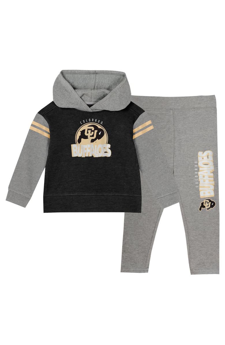 Outerstuff Girls Infant Black Colorado Buffaloes Clubhouse Pullover Hoodie & Legging Set, Main, color, Black