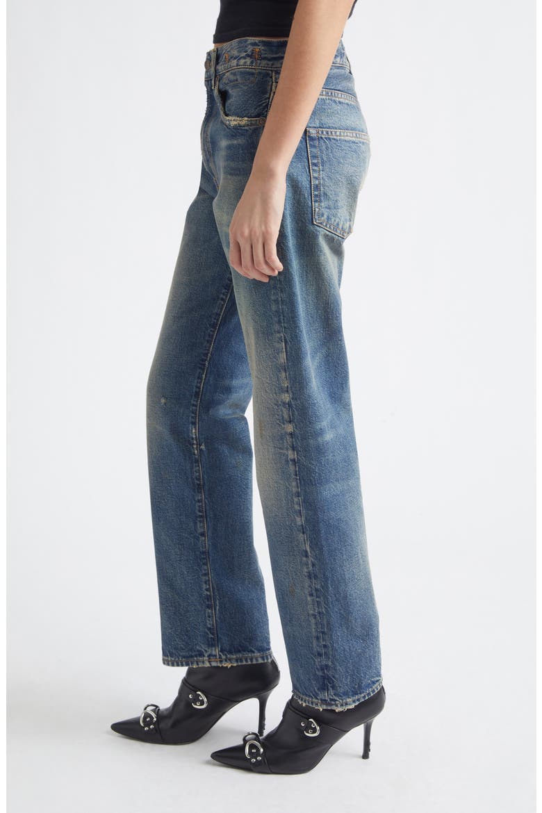 Boyfriend Straight Leg Jeans, Alternate, color, BOWERY INDIGO