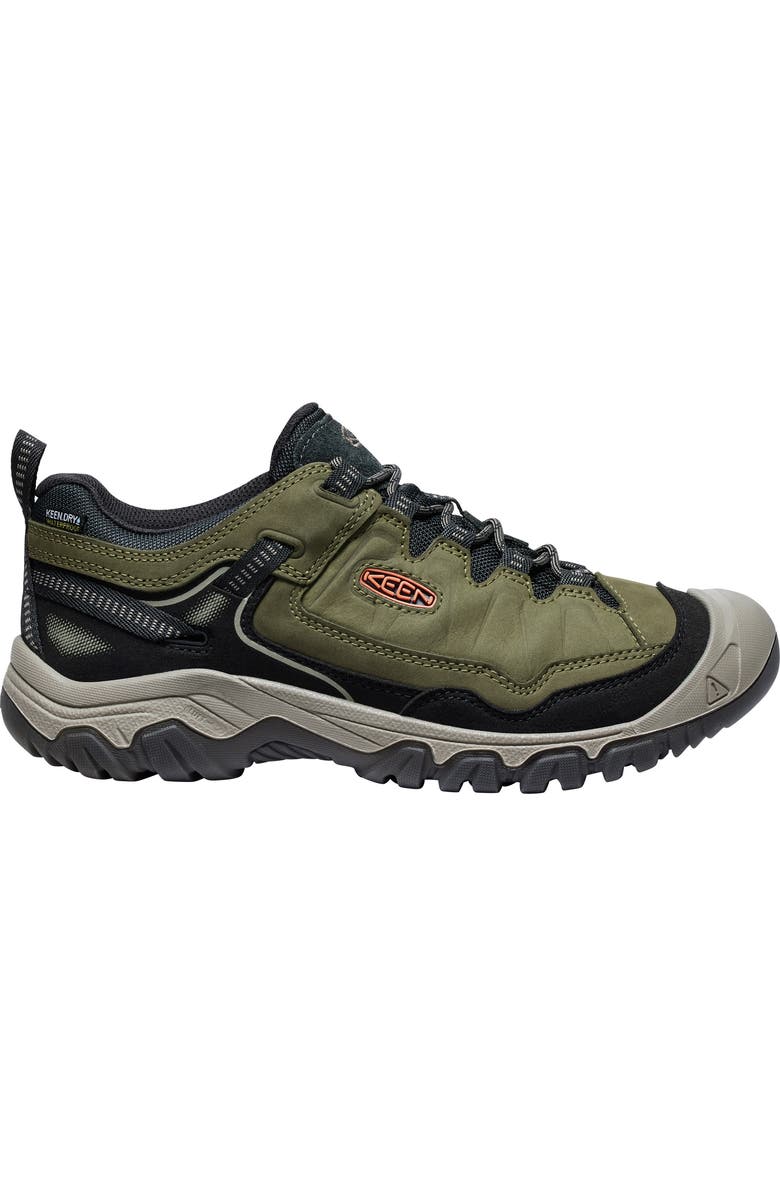 KEEN Targhee IV Waterproof Hiking Shoe, Alternate, color, Dark Olive/Gold Flam
