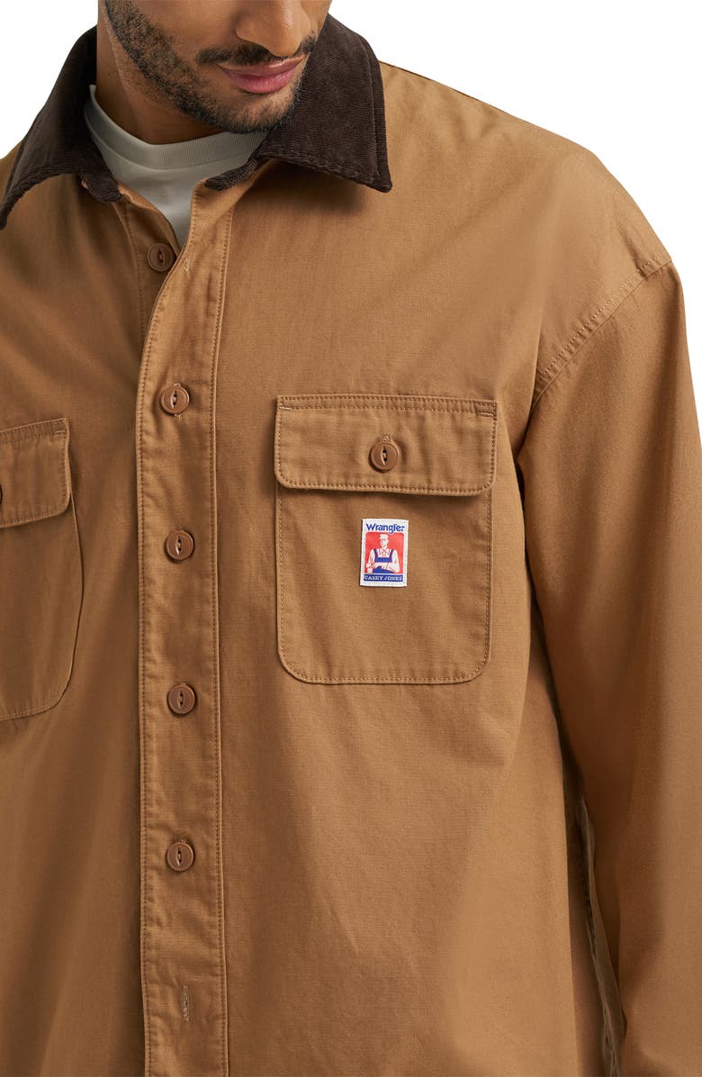 Wrangler Casey Jones Overshirt, Alternate, color, Toasted Coconut