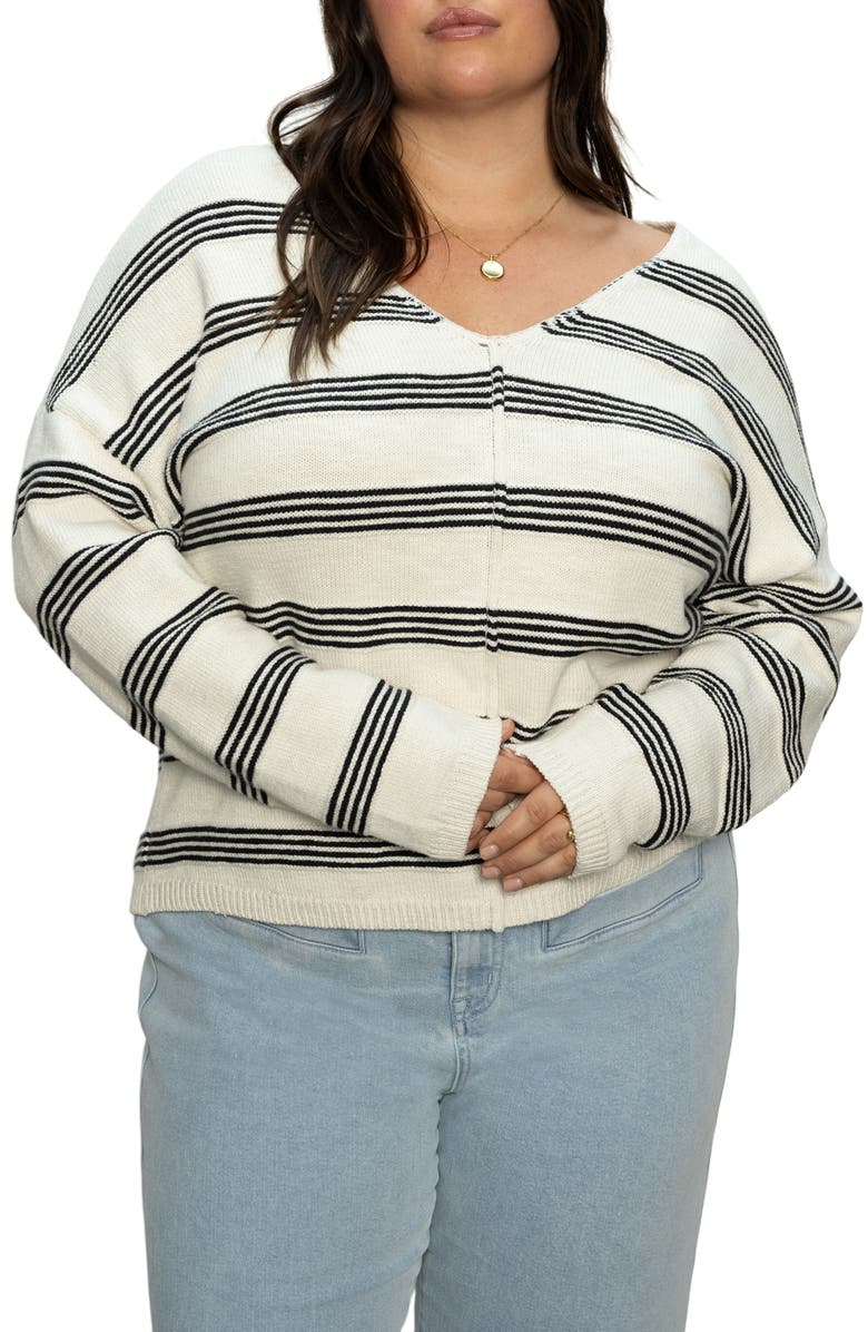 Sanctuary Easy V-Neck Cotton Sweater, Alternate, color,