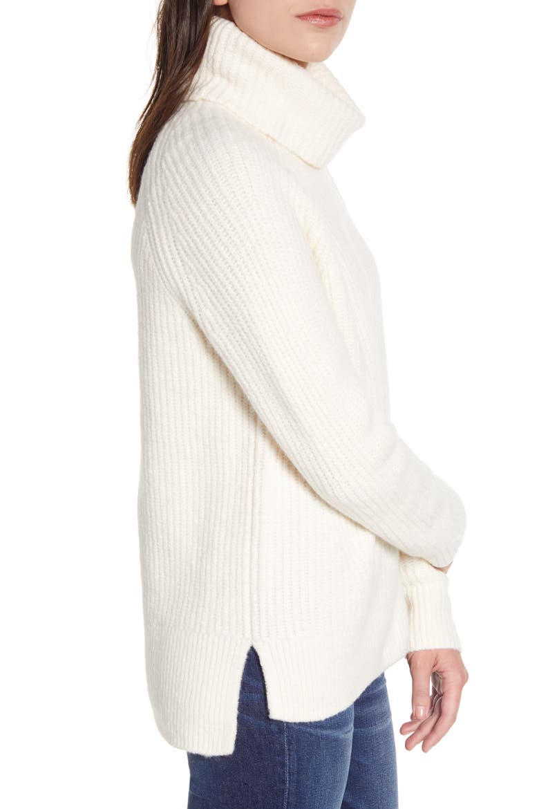Turtleneck Sweater, Alternate, color, ANTIQUE CREAM