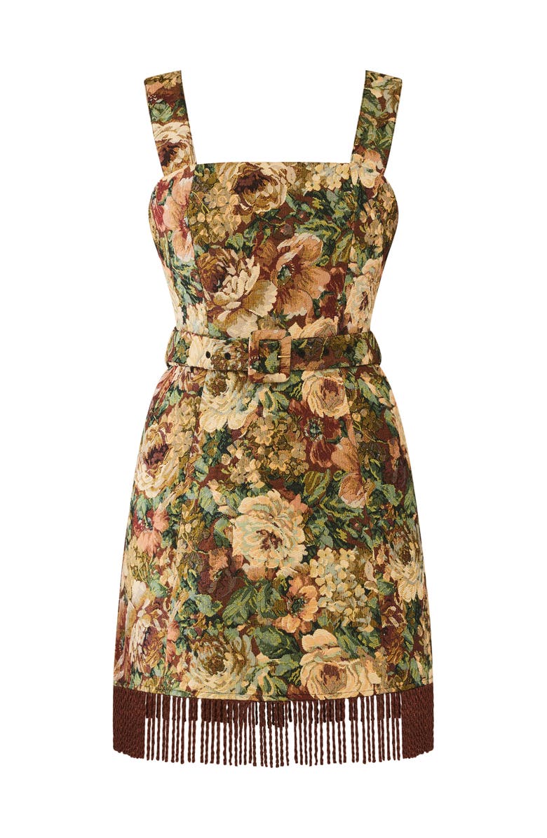 Eddy Sarah Bird Mini Dress, Main, color, Flora Floral Jacquard