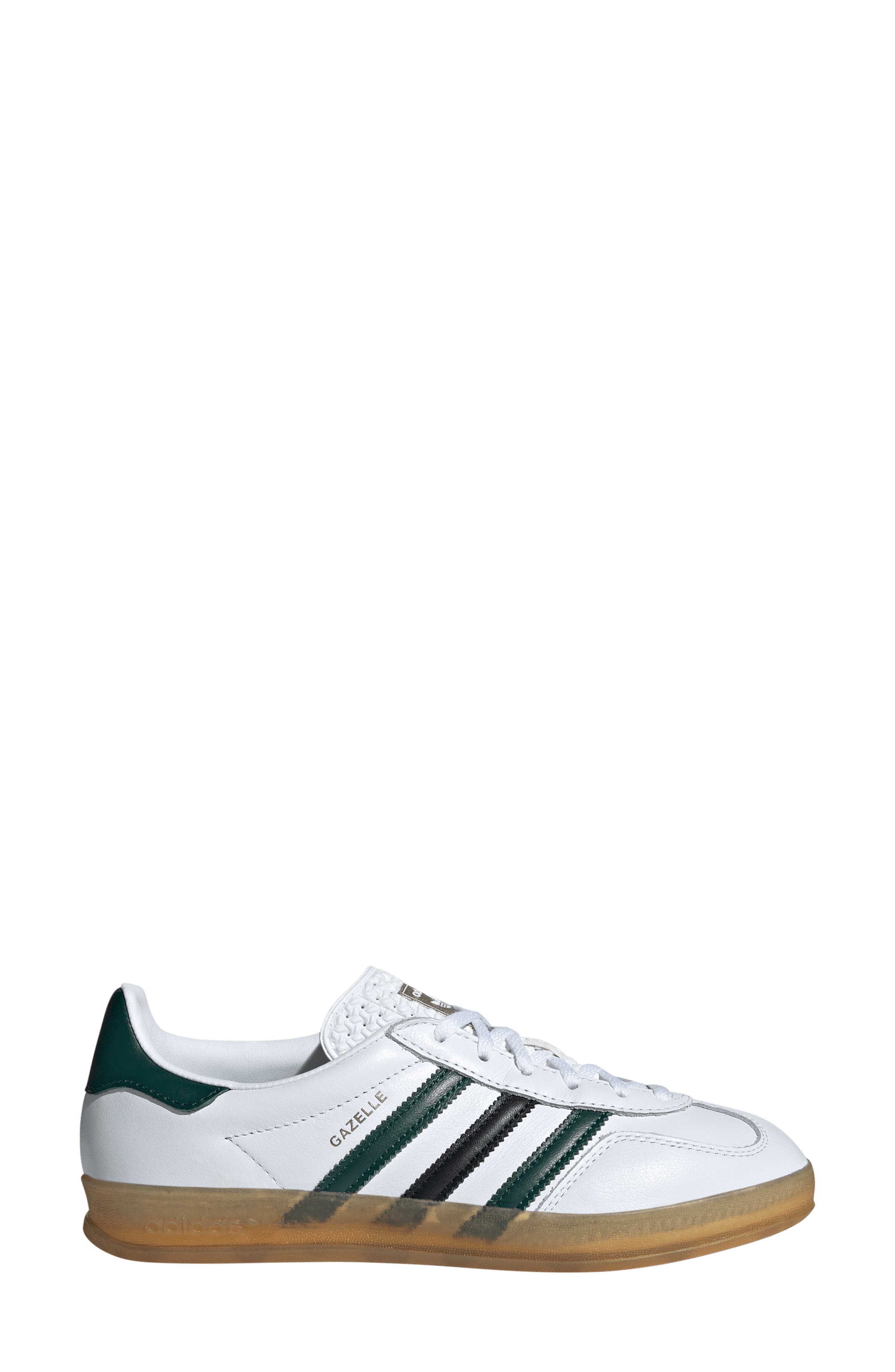 adidas Gazelle Indoor Sneaker, Alternate, color, White/ Green/ Black