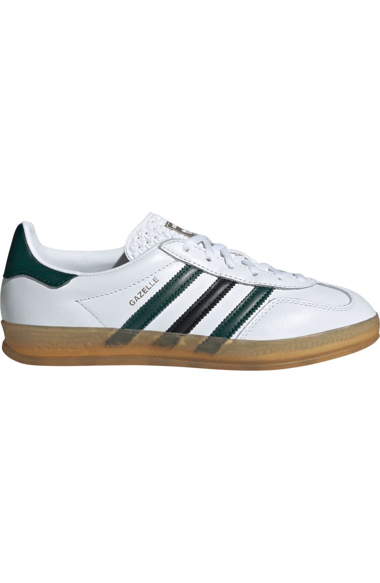 adidas Gazelle Indoor Sneaker, Alternate, color, White/ Green/ Black