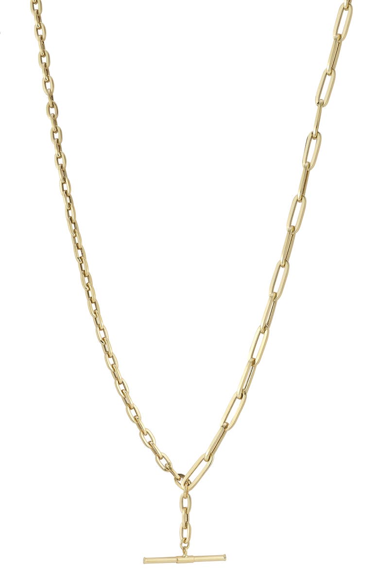 Ember Fine Jewelry 14K Gold Bar Pendant Necklace, Main, color,