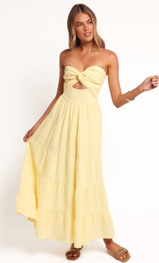 Sitara Tiered Strapless Maxi Dress