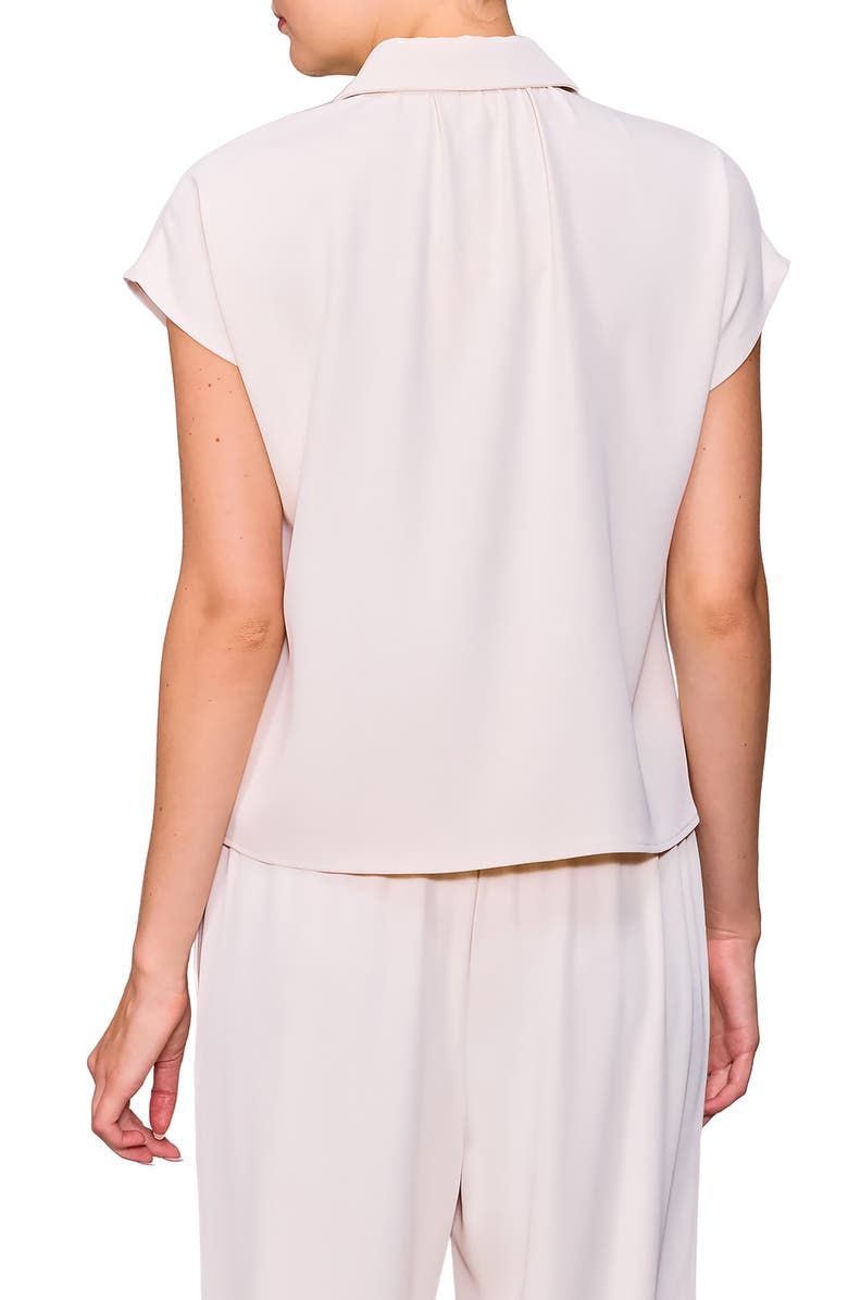 MELLODAY Cap Sleeve Button-Up Shirt, Alternate, color, Bone