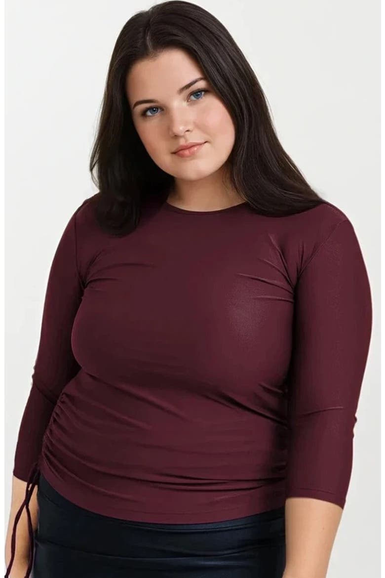Plus Size Margaux Swim Top, Main, color, Wine