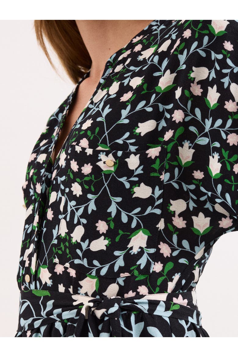 Luisa Floral Dress, Alternate, color, Black Multi