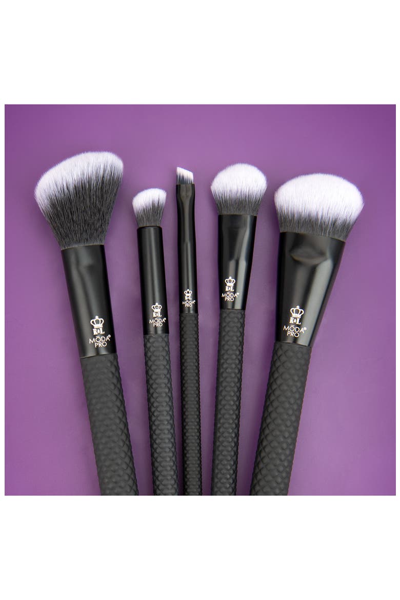 Pro Blur and Blend 5-Piece Makeup Brush Kit, Alternate, color, BLACK