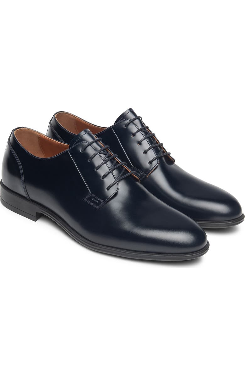 NeroGiardini Plain Toe Derby, Main, color, Navy