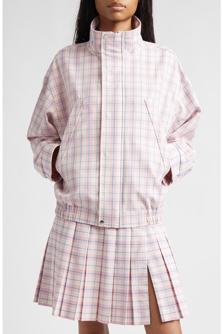Sandy Liang Papas Plaid Windbreaker Jacket (Women) | Nordstrom