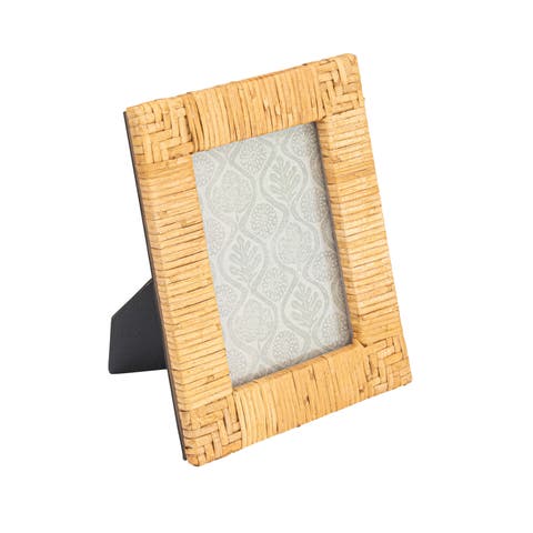 Handwoven Rattan Photo Frame