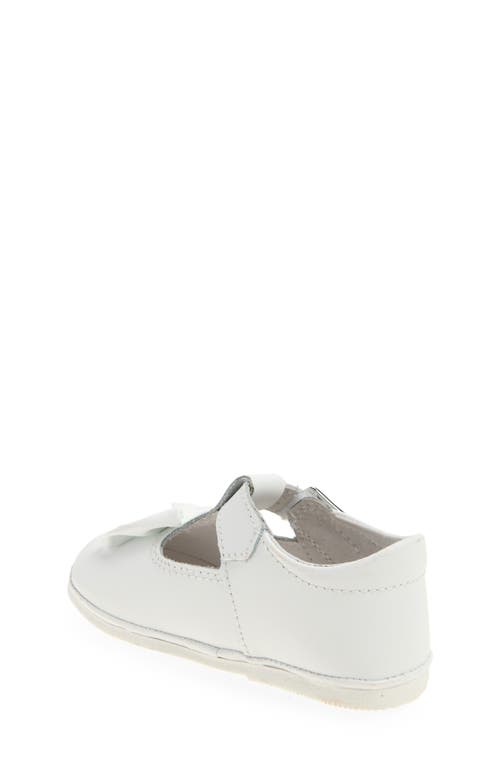 L'amour Minnie Bow T-strap Shoe In White