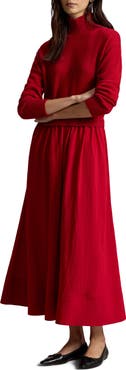 Polo Ralph Lauren Mixed Media Maxi Dress