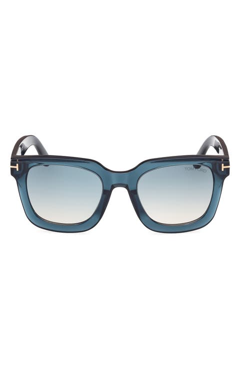 52mm Gradient Square Sunglasses