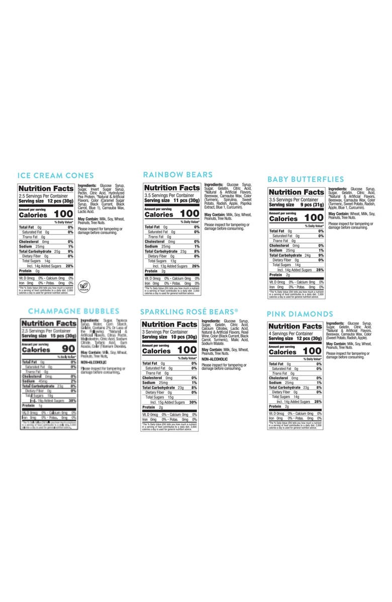 sugarfina Cake Box Set of 6 Candy Cubes, Alternate, color,