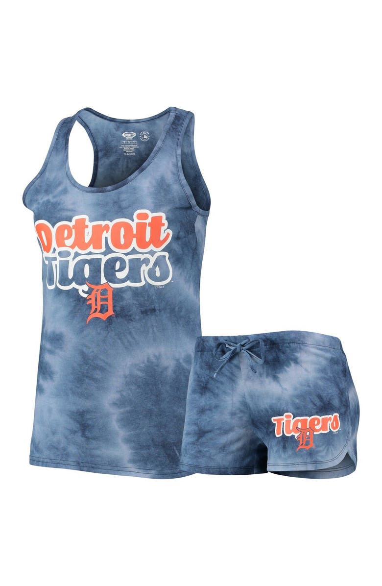 CONCEPTS SPORT Women's Concepts Sport Navy Detroit Tigers Billboard Racerback Tank Top & Shorts Set, Main, color, Navy