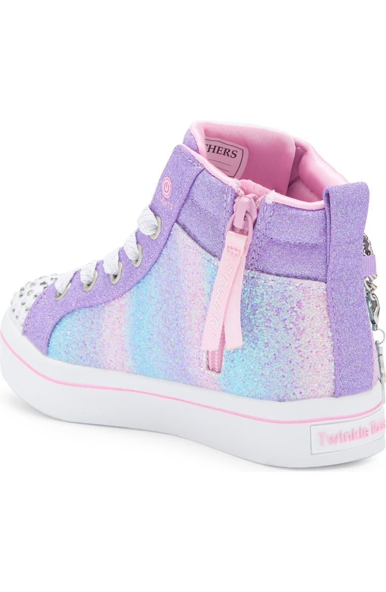SKECHERS Kids' Twinkle Toes<sup>®</sup> Twi-Lites Light-Up High Top Sneaker, Alternate, color, Lavender/ Multi