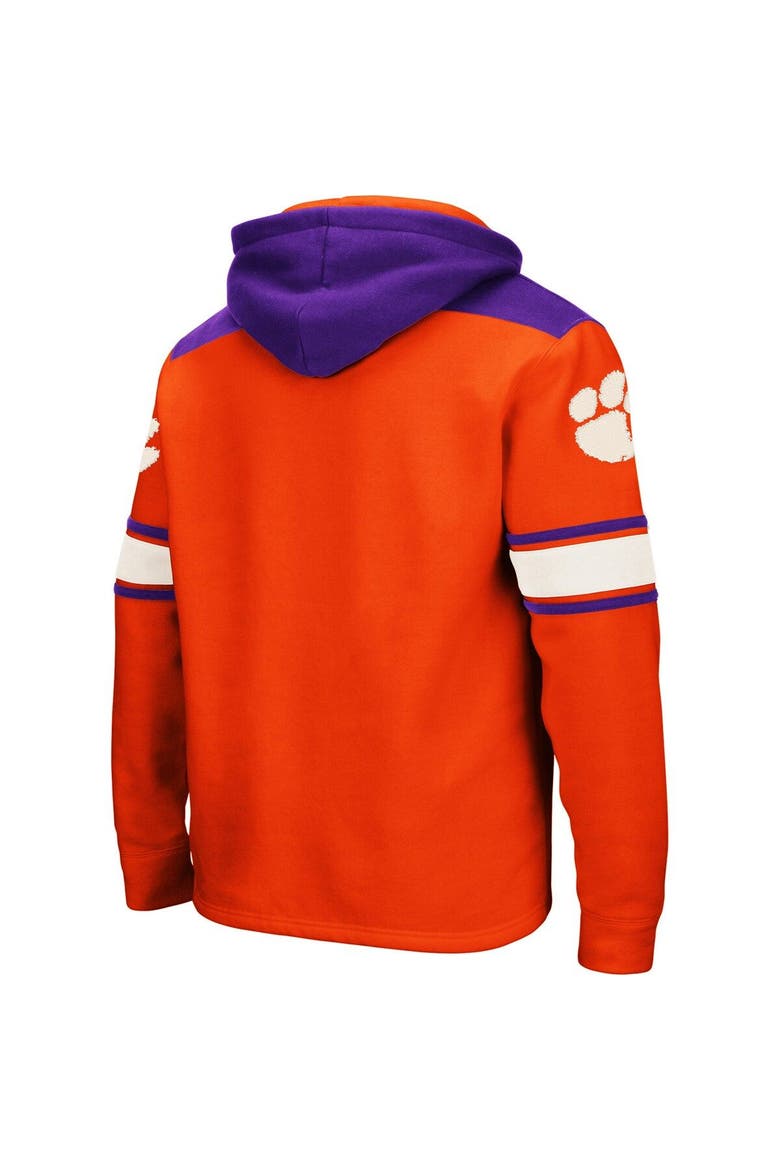 Men's Colosseum Orange Clemson Tigers 2.0 Lace-Up Pullover Hoodie, Alternate, color, Orange