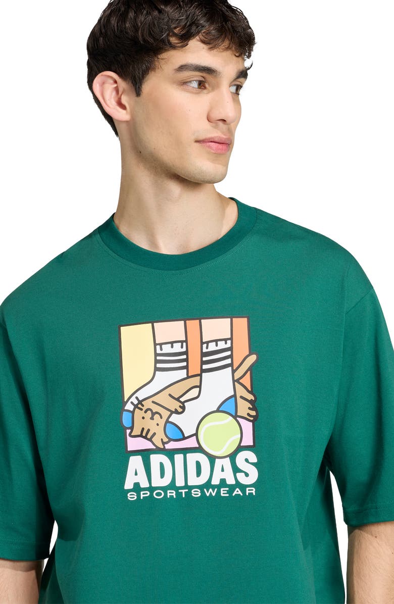 adidas Pop Art Graphic Tee, Alternate, color, Collegiate Green